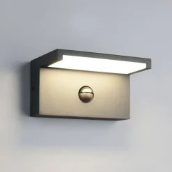 LED-ulkoseinälamppu Ravi, antrasiitti Leveys 18 cm Anturi, IP54