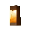 LED-ulkoseinälamppu Rho, ruosteenvärinen, korkeus 28 cm, metalli, IP54
