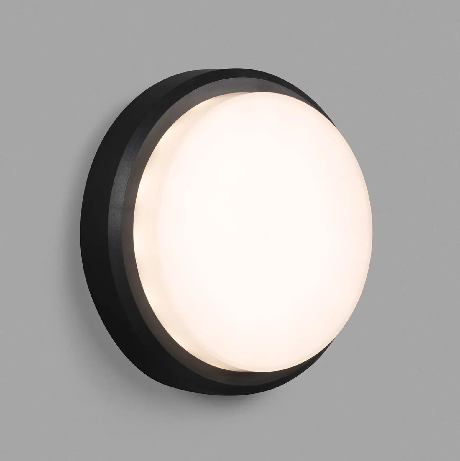 LED-ulkoseinälamppu Tom XL, IK10, harmaa/valkoinen