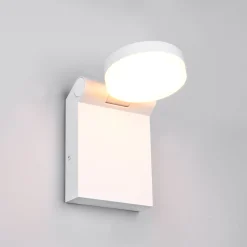 LED-ulkoseinävalaisin Adour, matta valkoinen, kallistettava, CCT, IP44