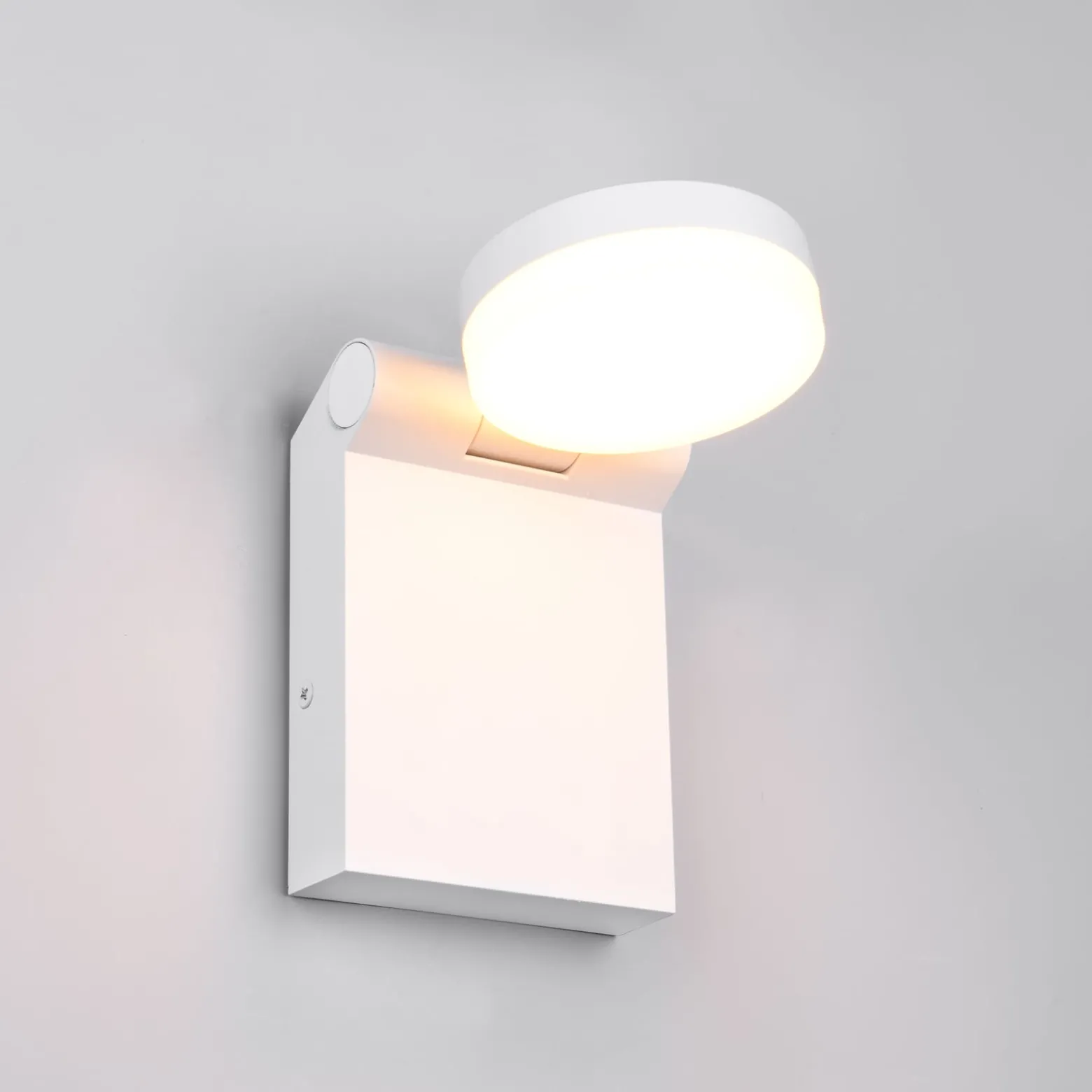 LED-ulkoseinävalaisin Adour, matta valkoinen, kallistettava, CCT, IP44