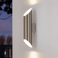 LED-ulkoseinävalaisin Agolada, ruostumaton teräs