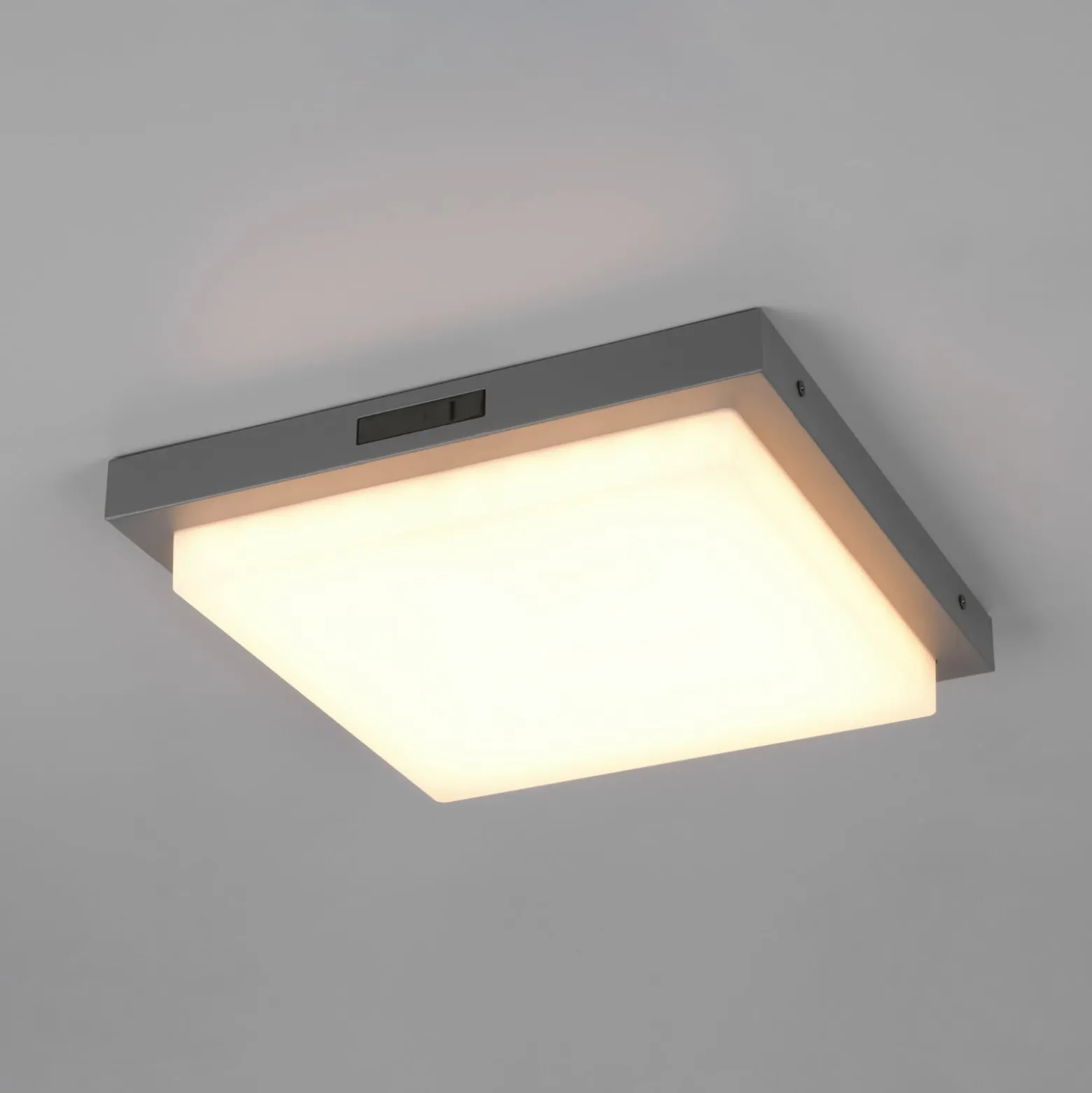 LED-ulkoseinävalaisin Bermejo, kulmikas, anturi, CCT, antrasiitti
