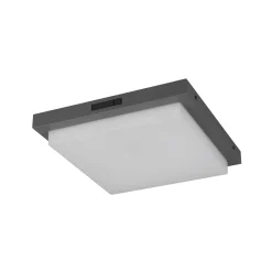 LED-ulkoseinävalaisin Bermejo, kulmikas, anturi, CCT, antrasiitti