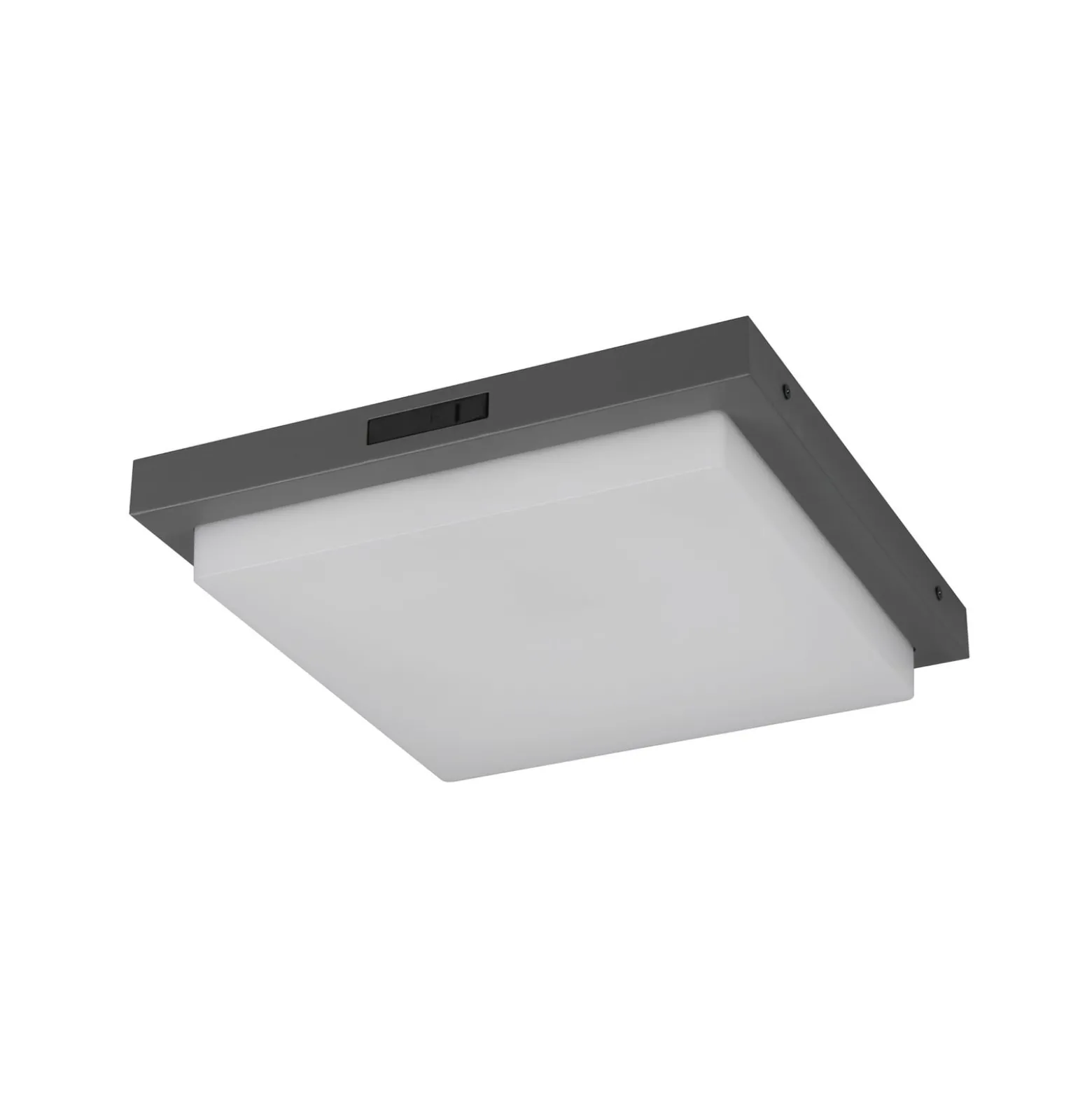 LED-ulkoseinävalaisin Bermejo, kulmikas, anturi, CCT, antrasiitti