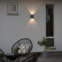LED-ulkoseinävalaisin Chieri 4-lamppua antrasiitti