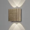 LED-ulkoseinävalaisin Chieri 4-lamppuinen messinki