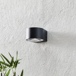 LED-ulkoseinävalaisin CMD 9029, jossa on lasilinssi