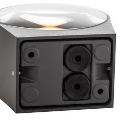 LED-ulkoseinävalaisin CMD 9029, jossa on lasilinssi