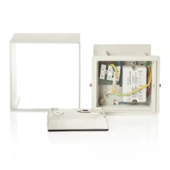 LED-ulkoseinävalaisin Cube, alumiinivärinen, metalli, 10 cm, ylös/alas