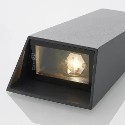 LED-ulkoseinävalaisin Dagur, tummanharmaa