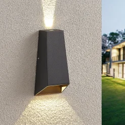 LED-ulkoseinävalaisin Dagur, tummanharmaa