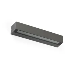 LED-ulkoseinävalaisin Doro, harmaa, alumiini, leveys 38 cm, 2-valo.