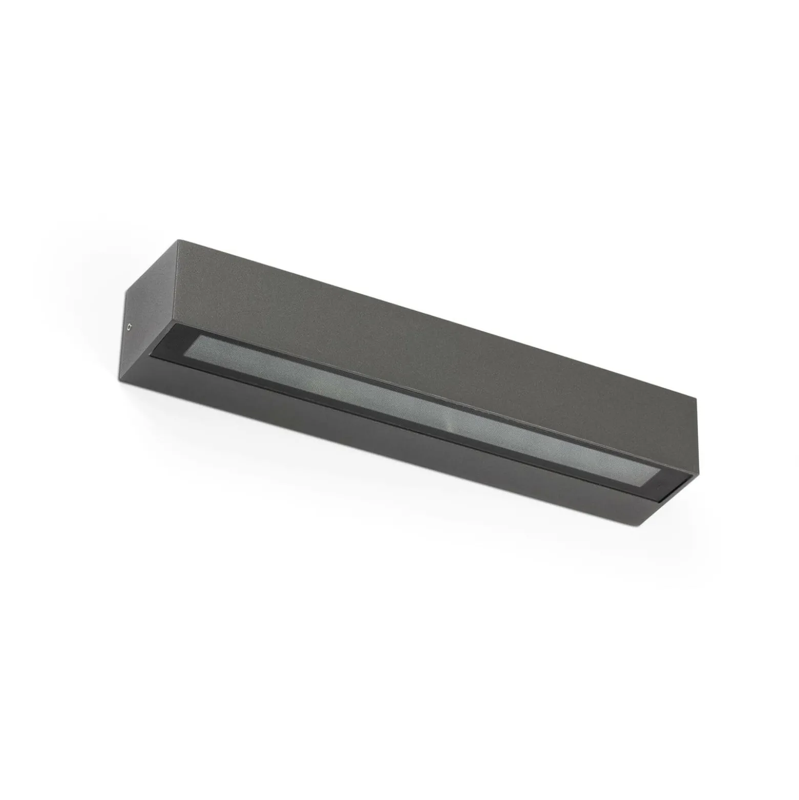 LED-ulkoseinävalaisin Doro, harmaa, alumiini, leveys 38 cm, 2-valo.