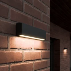 LED-ulkoseinävalaisin Elvira, antrasiitti, metalli, lämmin valkoinen, IP65