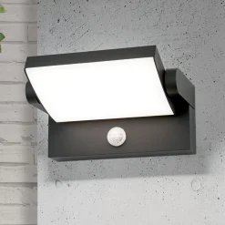 LED-ulkoseinävalaisin Ginger, anturi, antrasiitti, IP54