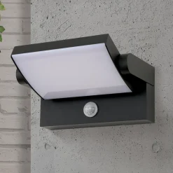 LED-ulkoseinävalaisin Ginger, anturi, antrasiitti, IP54