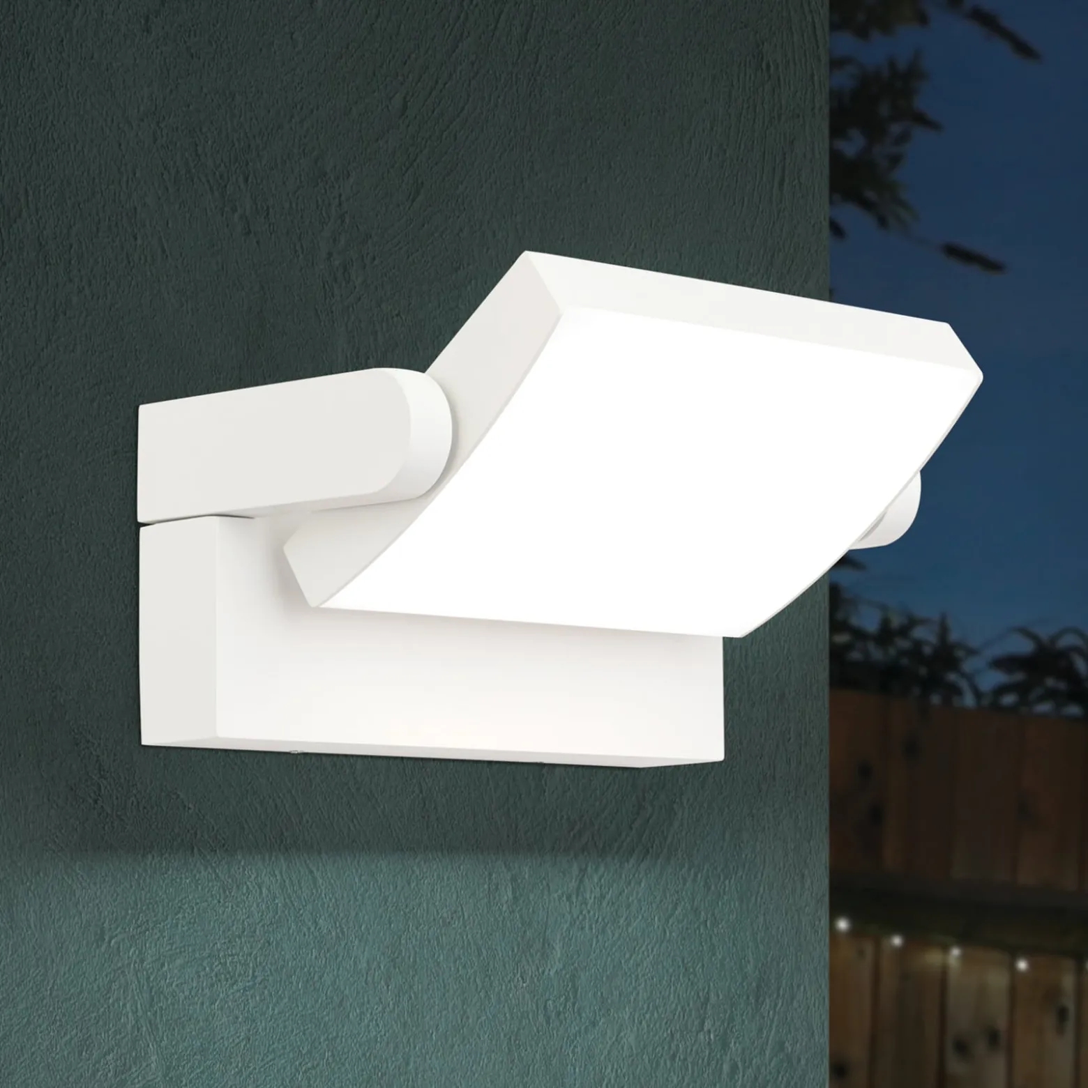 LED-ulkoseinävalaisin Ginger, IP54, CCT, valkoinen