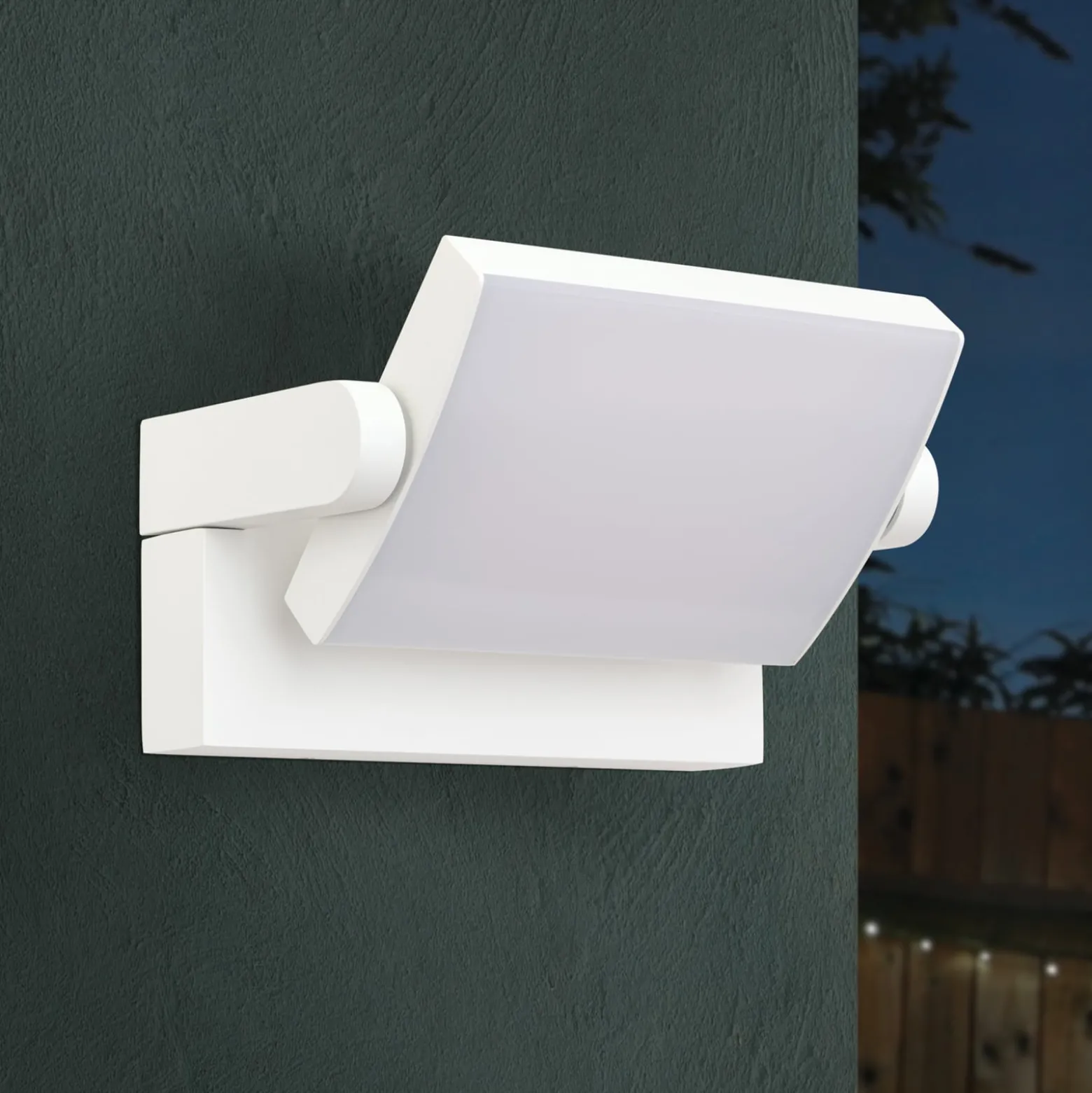 LED-ulkoseinävalaisin Ginger, IP54, CCT, valkoinen