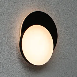 LED-ulkoseinävalaisin Goleta, musta, muunneltava muoto, CCT