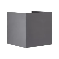LED-ulkoseinävalaisin Hilly, korkeus 10 cm, tummanharmaa, metallia