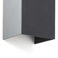 LED-ulkoseinävalaisin Hilly, korkeus 13,6 cm, tummanharmaa, metallia