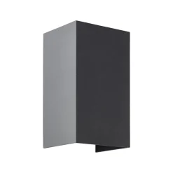 LED-ulkoseinävalaisin Hilly, korkeus 13,6 cm, tummanharmaa, metallia