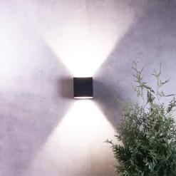 LED-ulkoseinävalaisin Jabbah, tummanharmaa, ylös/alasvalo