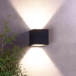 LED-ulkoseinävalaisin Jabbah, tummanharmaa, ylös/alasvalo