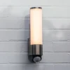 LED-ulkoseinävalaisin LEDA, ruostumaton teräs, korkeus 35 cm, IP44