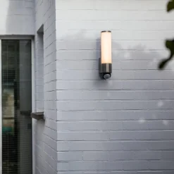 LED-ulkoseinävalaisin LEDA, ruostumaton teräs, korkeus 35 cm, IP44