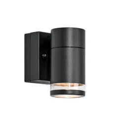 LED-ulkoseinävalaisin Luno, musta, 1-lamppuinen, IP65, himmennettävä.