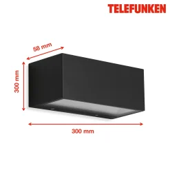 LED-ulkoseinävalaisin Monaco ylös/alas musta