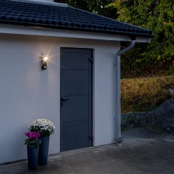 LED-ulkoseinävalaisin Prato, paristokäyttö, 10 cm
