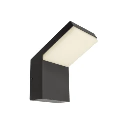 LED-ulkoseinävalaisin Tucanae, harmaa, korkeus 22 cm, IP65, metallia