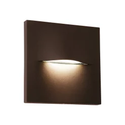 LED-ulkoseinävalaisin Vita, ruosteenruskea, 14 x 14 cm