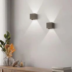 LED-ulkoseinävalaisin Wall, kuutio, musta