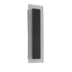 LED-ulkoseinävalaisin Wow, musta/valkoinen, metalli, IP54, CCT