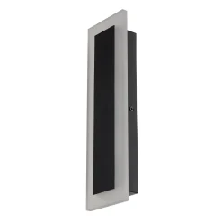 LED-ulkoseinävalaisin Wow, musta/valkoinen, metalli, IP54, CCT