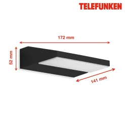 LED-ulkoseinävalo Bergen kääntyvä, musta 4 000 K