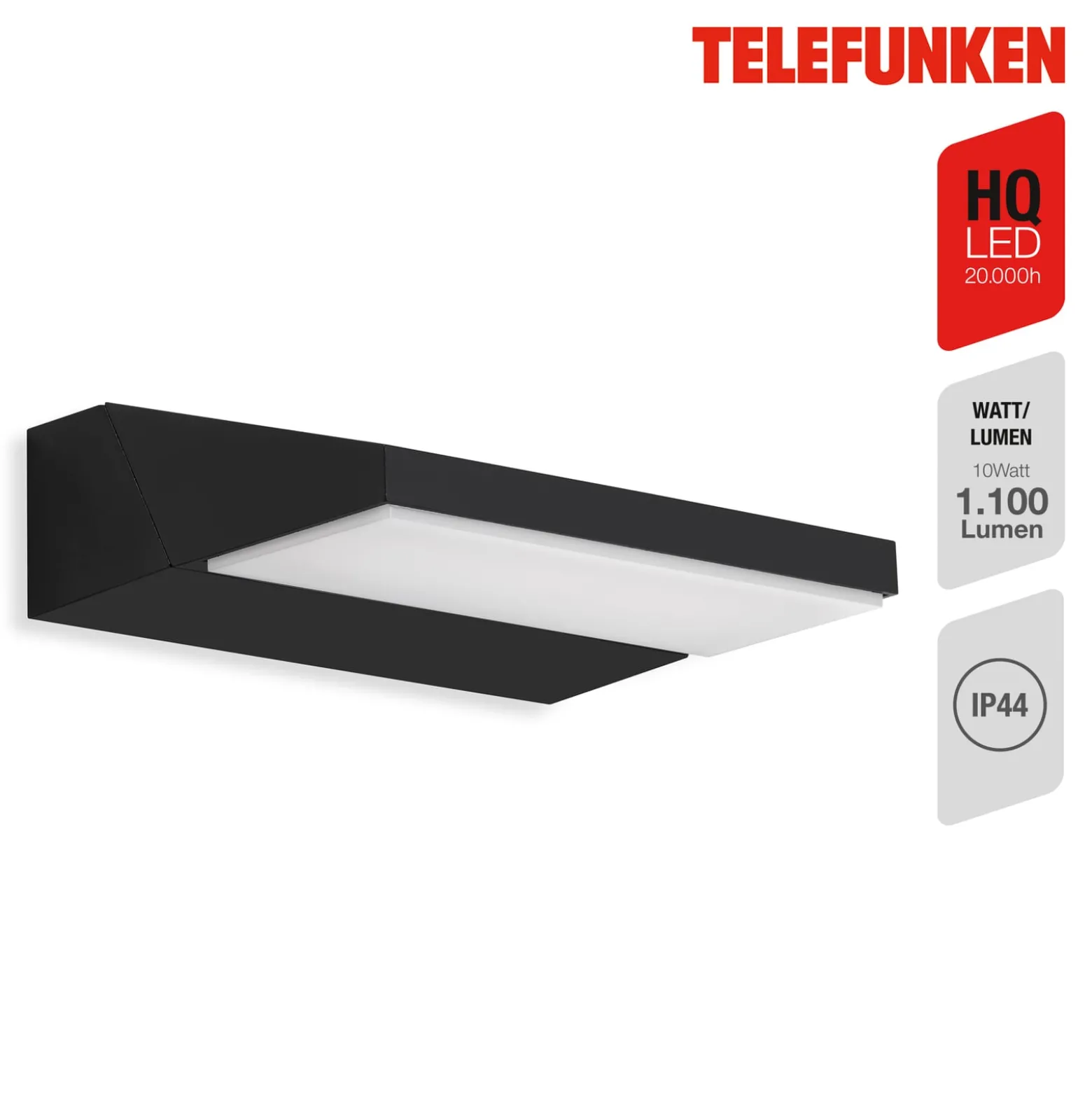 LED-ulkoseinävalo Bergen kääntyvä, musta 4 000 K