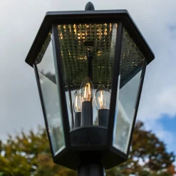 LED-ulkovalaisin LONDON, musta, korkeus 227 cm, IP44