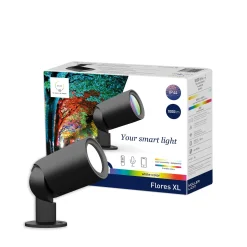 LED-ulkovalaisin sävy Flores XL, IP44, CCT, RGB