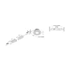 LED upotettava valaisin Eco SR 68 kromi matta 4000 K Ø 8,5 cm alumiini