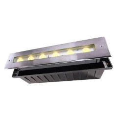 LED upotettu lattiavalaisin Jeremia, 32,8cm, lämmin valkoinen