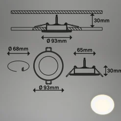 LED uppoasennusvalaisin Gima, valkoinen, 3000 K, 3 kpl, 3 kpl