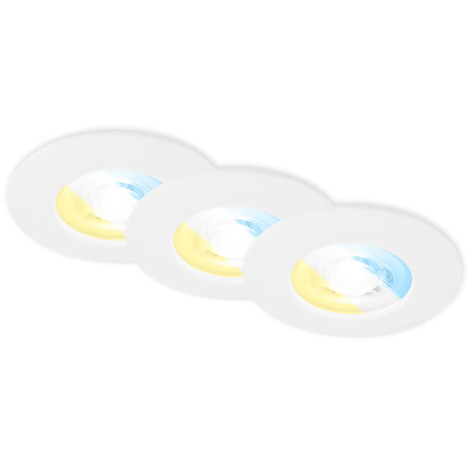 LED-uppokohdevalo 7605 IP44, 3 kpl, CTS, valkoinen