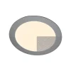LED uppopaneeli Justus, Ø 14,5 cm, hopea, IP44