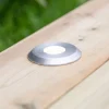 LED-uppovalo Garden 24 Decklight, hopea, valo ylhäältä, 3 W