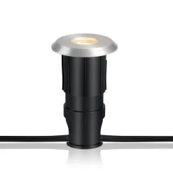 LED-uppovalo Garden 24 Decklight, hopea, valo ylhäältä, 3 W